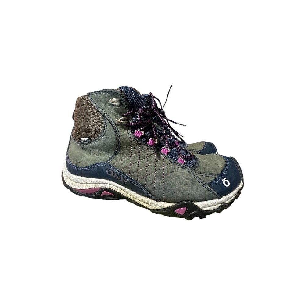 Oboz Sapphire Mid B-Dry Boots Womens 8 Waterproof Trail Hiking Huckleberry 70602